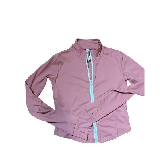 Women Sports Running Long-sleeved Standing-collar Zipper Fast-drying top Sz M co - Picture 7 of 9